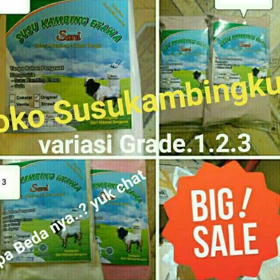 

[KODE FRGWO] Sale 1kg SUSU KAMBING ETAWA grade 1 2 3 aneka rasa susu kambing etawaku asli susu kambing etawa