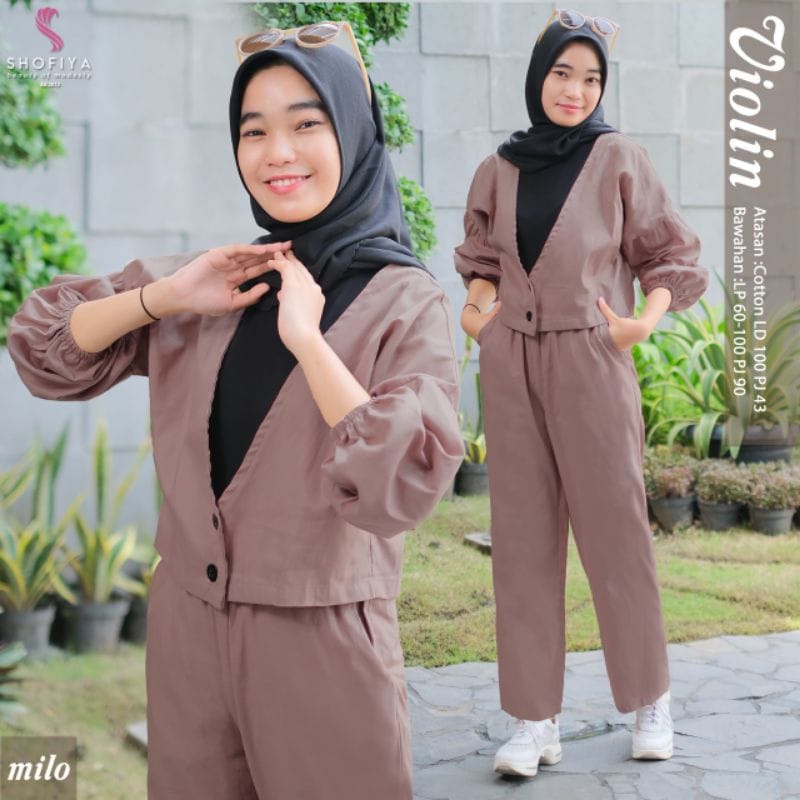 Baju Anak Terbaru Violin Set 2in1 Bahan Syakila Setelan Anak Perempuan Usia 10 s/d 15 Tahun Valera Set 2in1