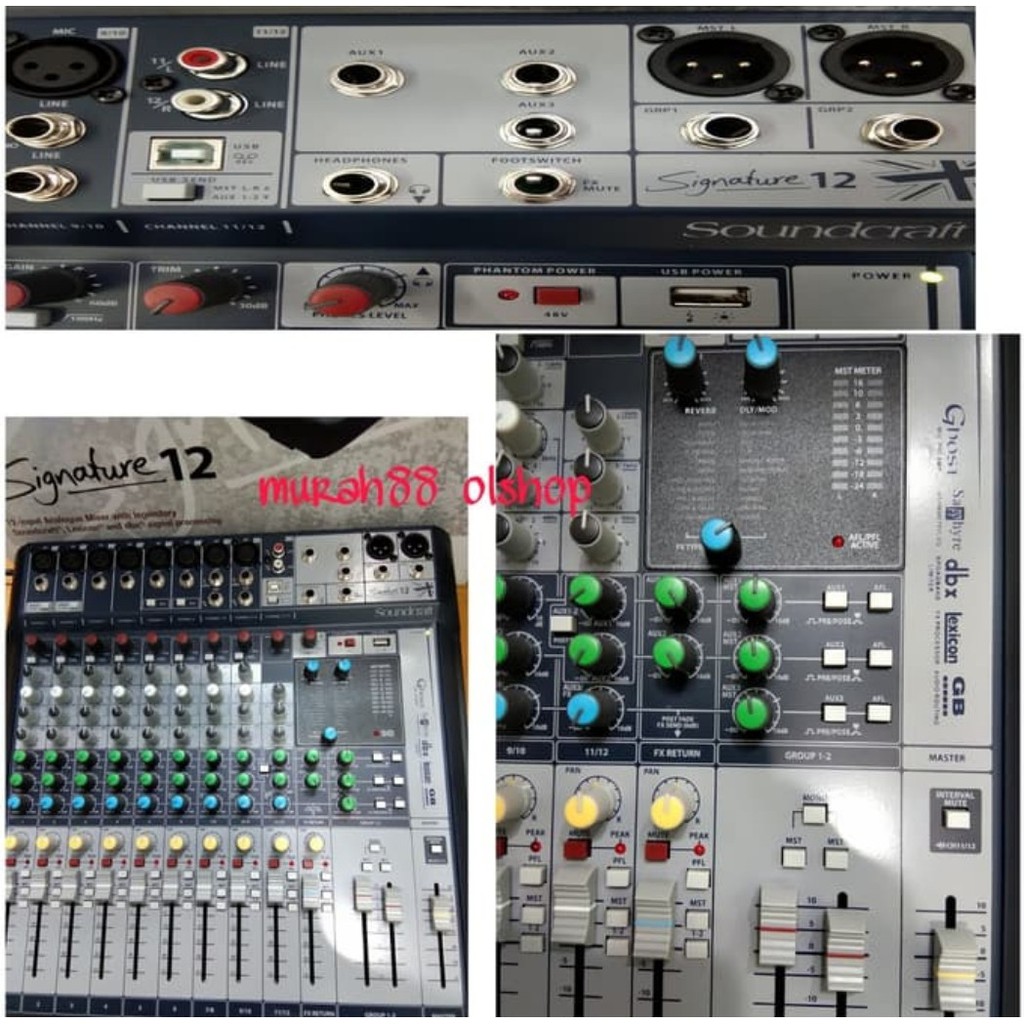 Mixer Audio Soundcraft Signature12 / Signature 12 (12CH) USb