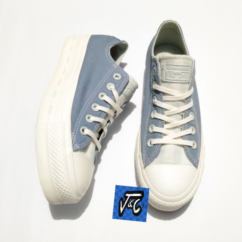 Sepatu Converse Chuck Taylor All Star Lift Platform Crafted Indigo Ox