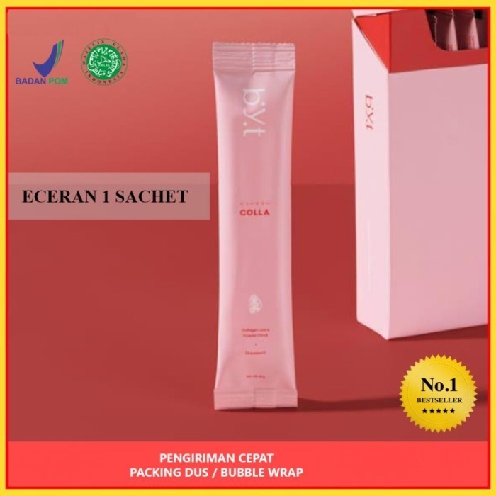 Byt Colla Ecer (1 Sachet) Eceran Sachetan Satuan / Minuman Kolagen Vitamin Kulit Cantik Cerah Glowing dan Sehat / Collagen Beauty Drink by Byoote Group