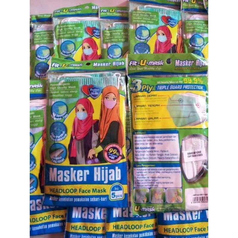 Masker Fit U - Mask Earloop dan Headloop