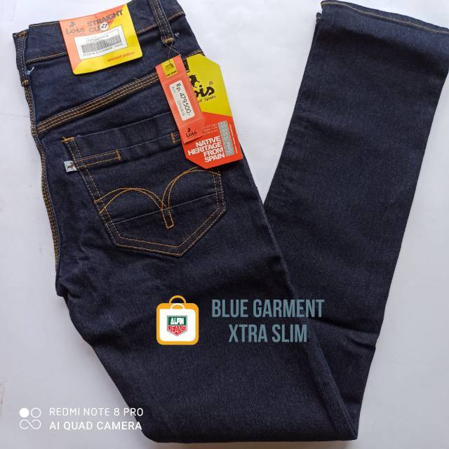 CELANA LOIS JEANS PRIA XTRA SLIM FIT BLUE GARMENT | Shopee