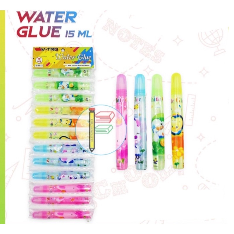 ( Ecer ) X-LIME / VTRO - LEM CAIR KERTAS MURAH SERBAGUNA / POVINAL BENING - CLEAR GLUE / ALL PURPOSE PAPER GLUE SLIME - 15ml 25ml 100ml 500ml