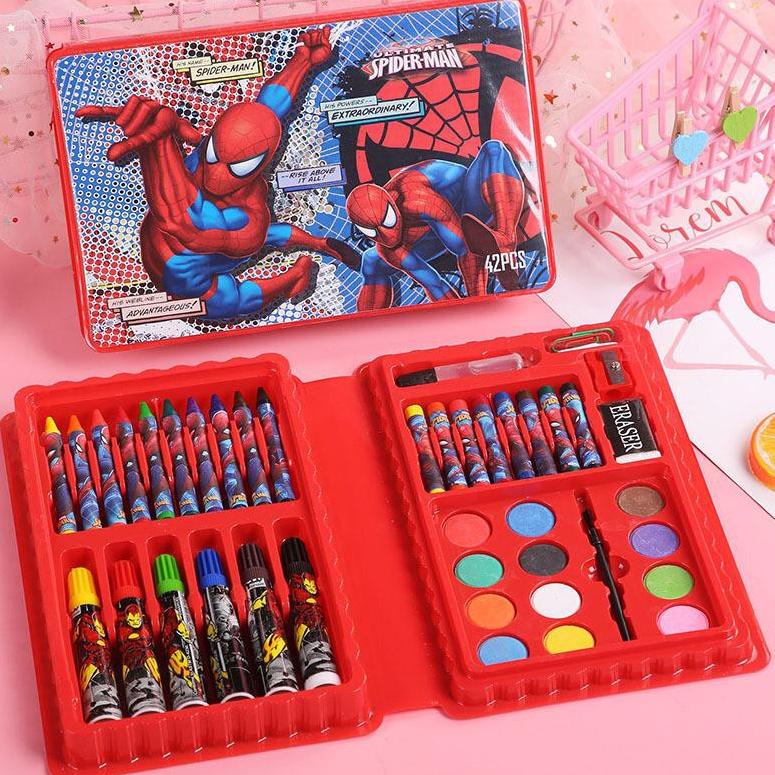 

[KODE BARANG D97B] POLLYROLLY | CRAYON SET 42 PCS PENSIL WARNA CAT WARNA ALAT SENI LUKIS STATIONARY