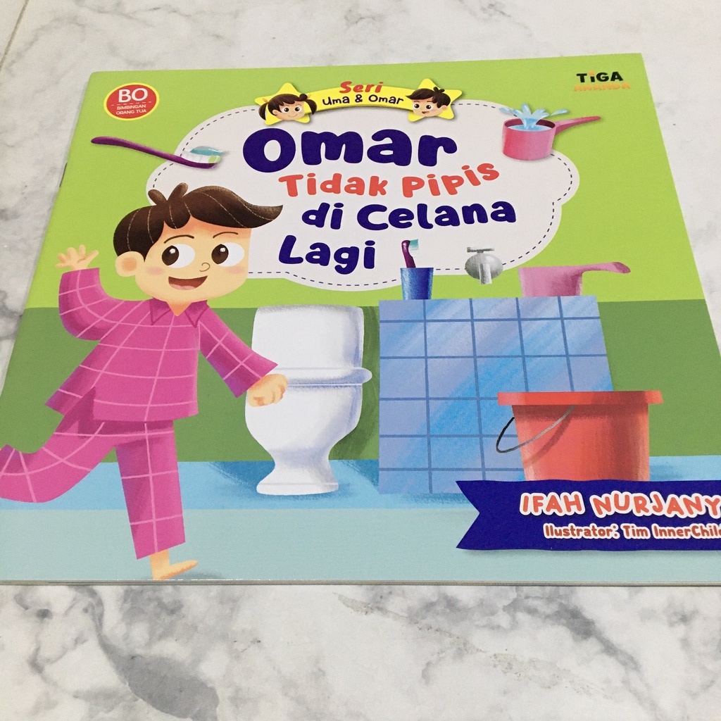 buku cerita anak seri cerita balita omar tidak pipis di celana lagi potty train training tiga ananda / storybook / bedtime story aktivitas anak activity book aku anak disiplin dan mandiri