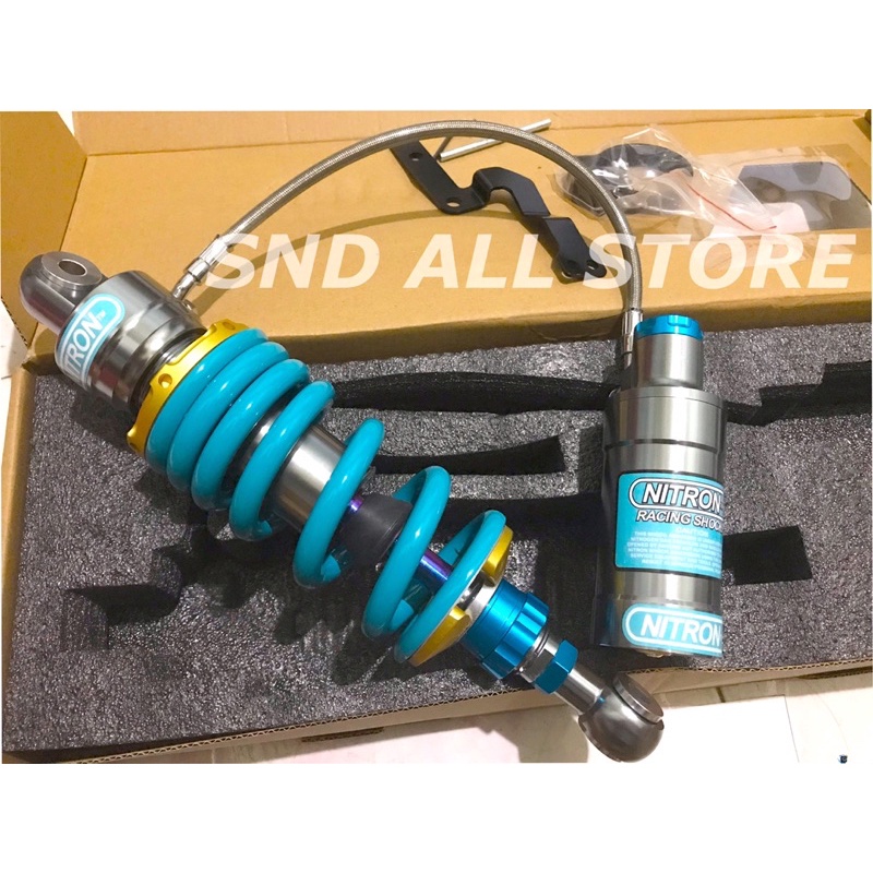 Monoshock Shockbreaker Copy Nitron Tabung Pisah Satria Fu, Sonic, Ninja RR 150 Plus Breket dan Stike