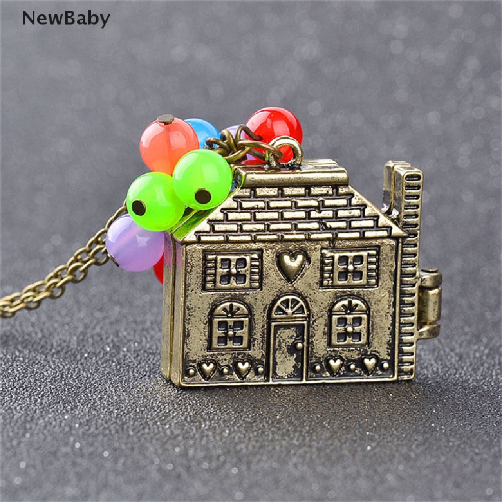 NewBaby New House with Balloons Up Movie Chain Pendant Necklace Antique Anniversary Gift ID