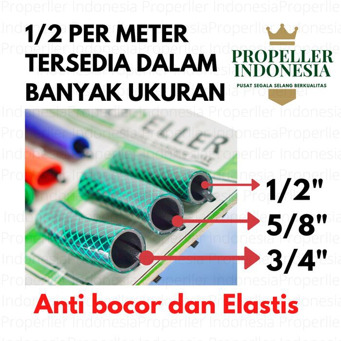 Selang Air PERMETER 1/2 Benang Hijau/Selang Air Cuci Motor/Selang Air Taman/Selang Air Murah PERMETER