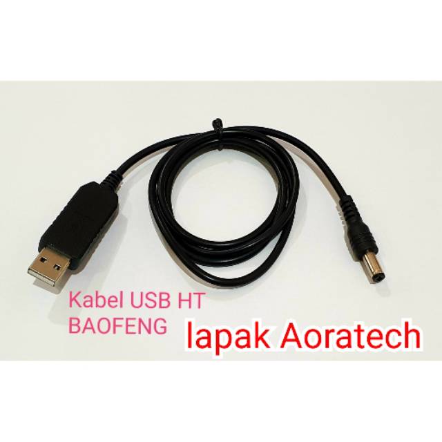 Kabel USB Handy Talkie BAOFENG bisa charge langsung dari powerbank atau charger smartphone anda