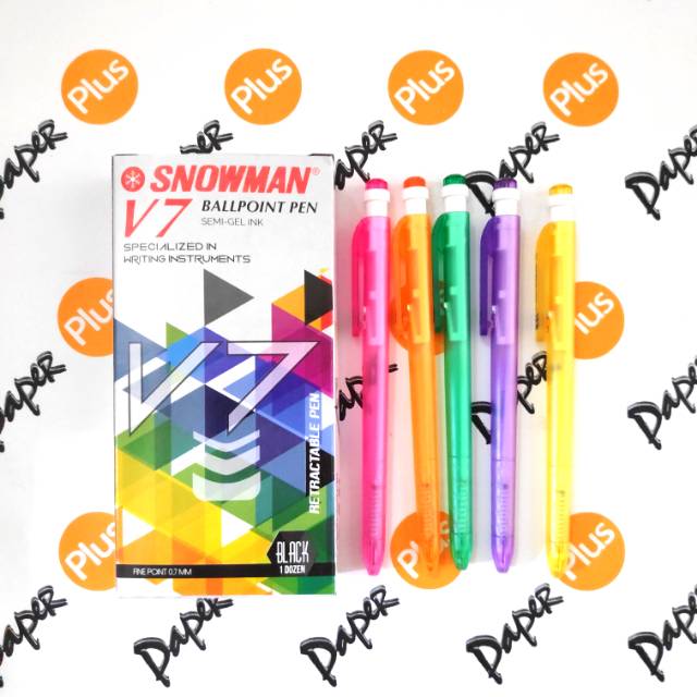 

Pulpen / Ballpoint SNOWMAN V7 (12pcs)