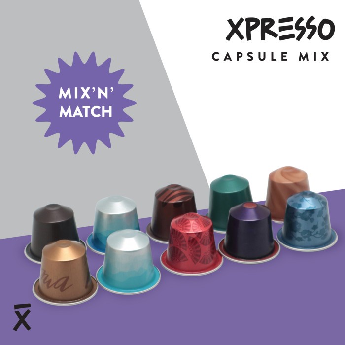 

Xpresso Capsule Mix - 10 kapsul pilihanmu - Nespresso Compatible