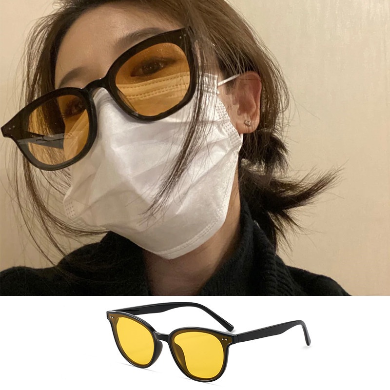 Kacamata Kotak Hitam Korean Fashion Sunglassess Wanita/Pria unisex