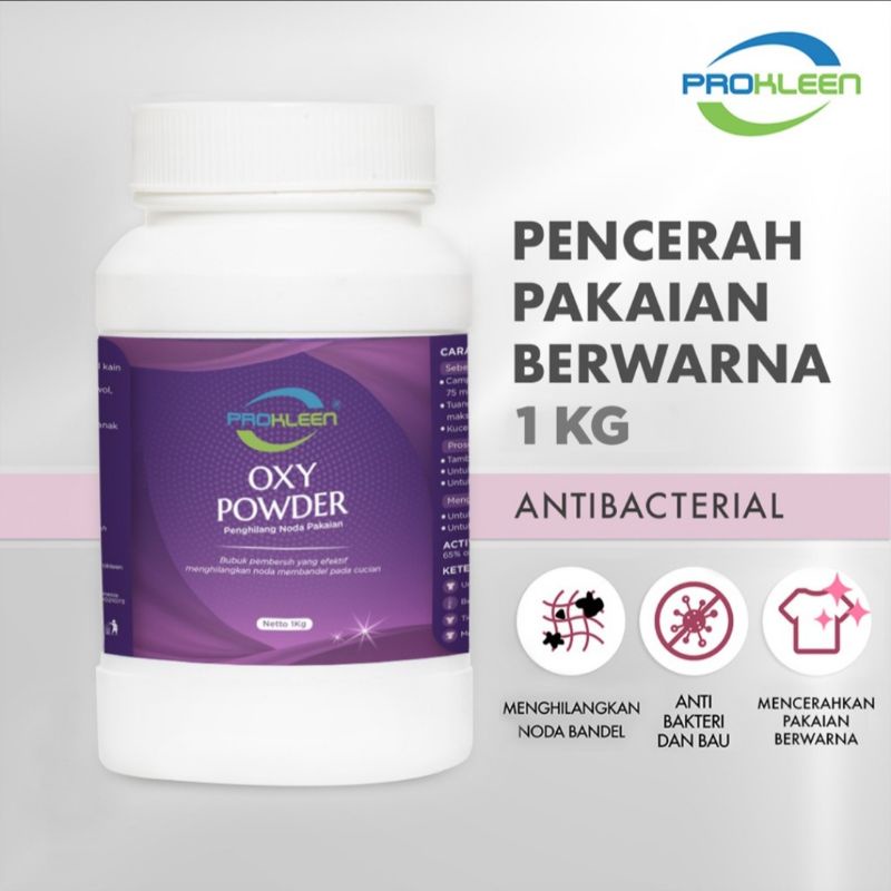 Oxy Powder Penghilang Noda Pakaian berwarna PROKLEEN 500 gr &amp; 1 Kg