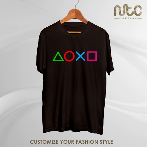 Kaos Baju Distro Tombol Stik PS Gamers Warna - NTC
