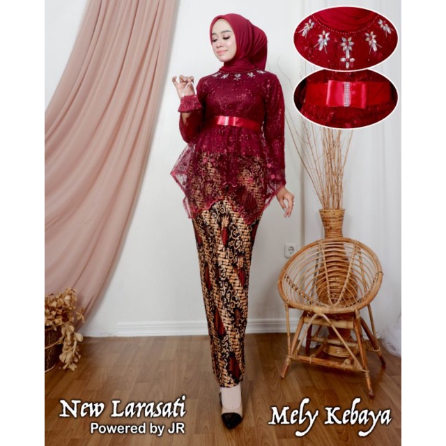SET KEBAYA MUTIARA BAHAN : TILE BORDIR MUTIARA KOMBINASI PAYET JEPANG