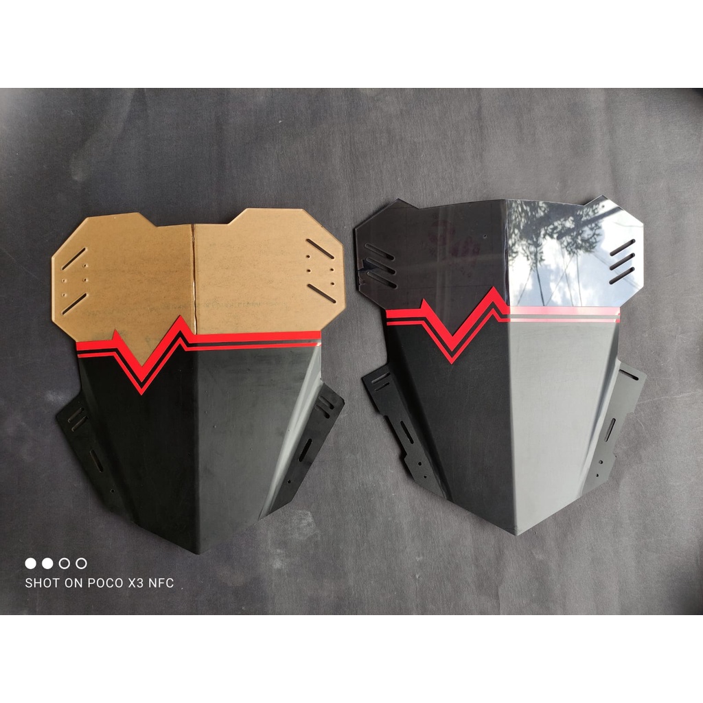 VISOR CUSTOM 40 CM  WINDSHIELD POLET CUSTOM NVL 40 CM  VIXION BEAT VARIO MIO M3 | MIO J | MIO Z | MIO GT VISOR CUSTOM VISOR MIO VISOR TOURING WINSHIELD TOURING HONDA VARIO 125/150 LED 2015-2017 VISOR CUSTOM VISOR VARIO WINDSHIELD VARIO