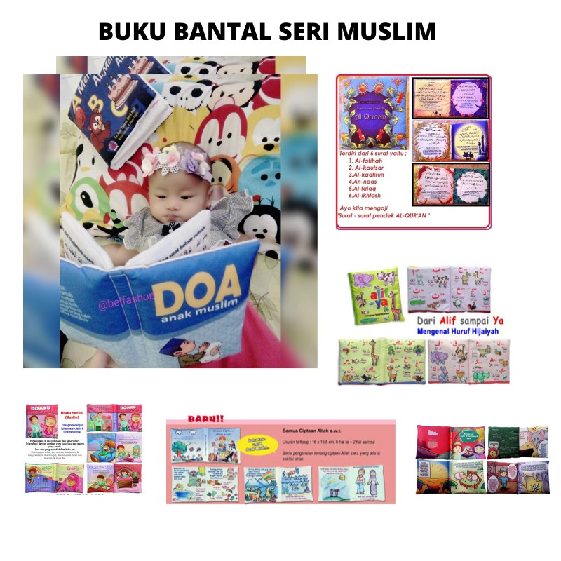 Buku Bantal Buku Kain Buku Bayi Softbook Bayi Softbook Anak Muslim