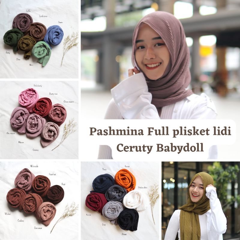 Pashmina Full Plisket Lidi Ceruty Babydoll / Pleats