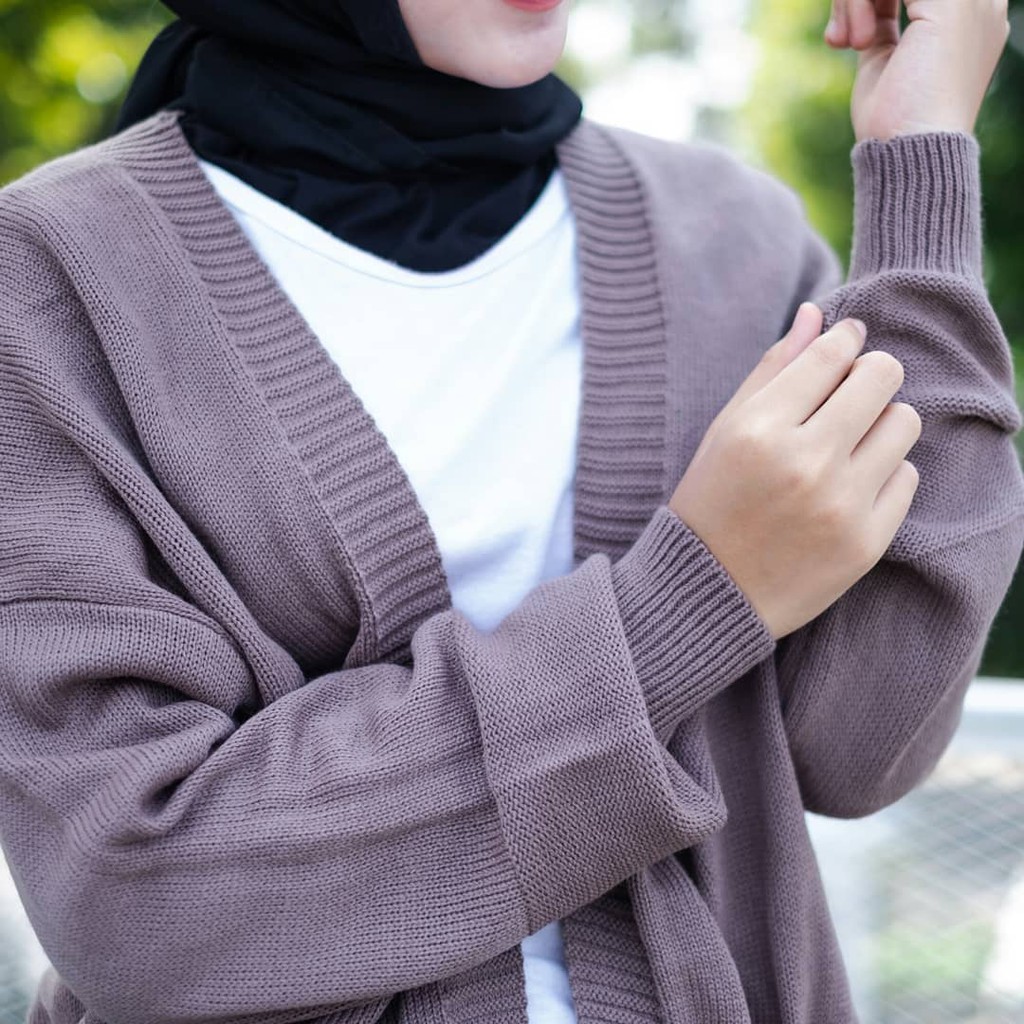  Cardigan  Rajut  Wanita Premium SLAYER Crop Cardi Oversize 