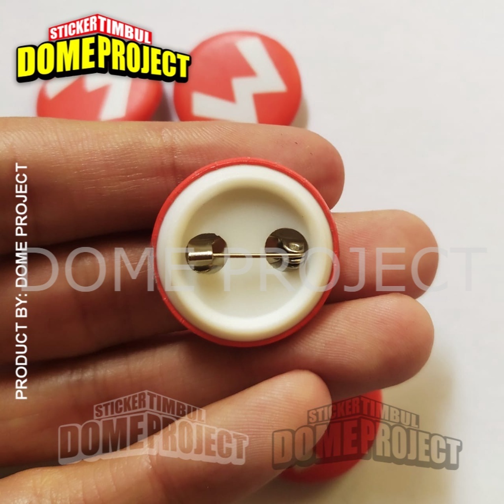 [PROMO BUY 3 GET 1] LOGO MARIO PIN PENITI 25MM BUTTON PIN AKSESORIES ROMPI AKSESORIES TAS