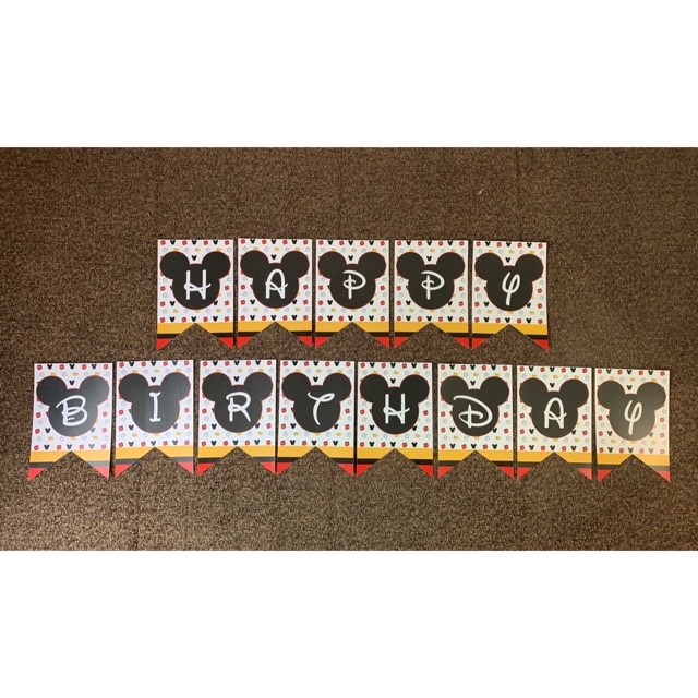 

Flag Happy Birthday / Printable Label Ulang Tahun Mickey Mouse