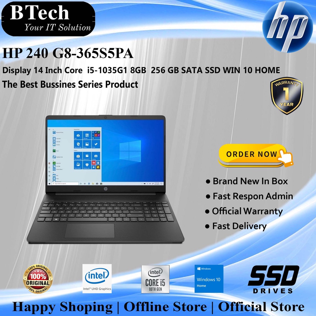 HP 240 G8-365S5PA i5-1035G1/8GB/256 GB SATA SSD Win10 Home