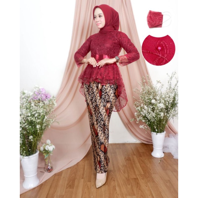 Melia kebaya ~ Setelan Kebaya Nindia Tulle / Kebaya Aurora Tulle / Kebaya Wisuda / Kebaya Pesta