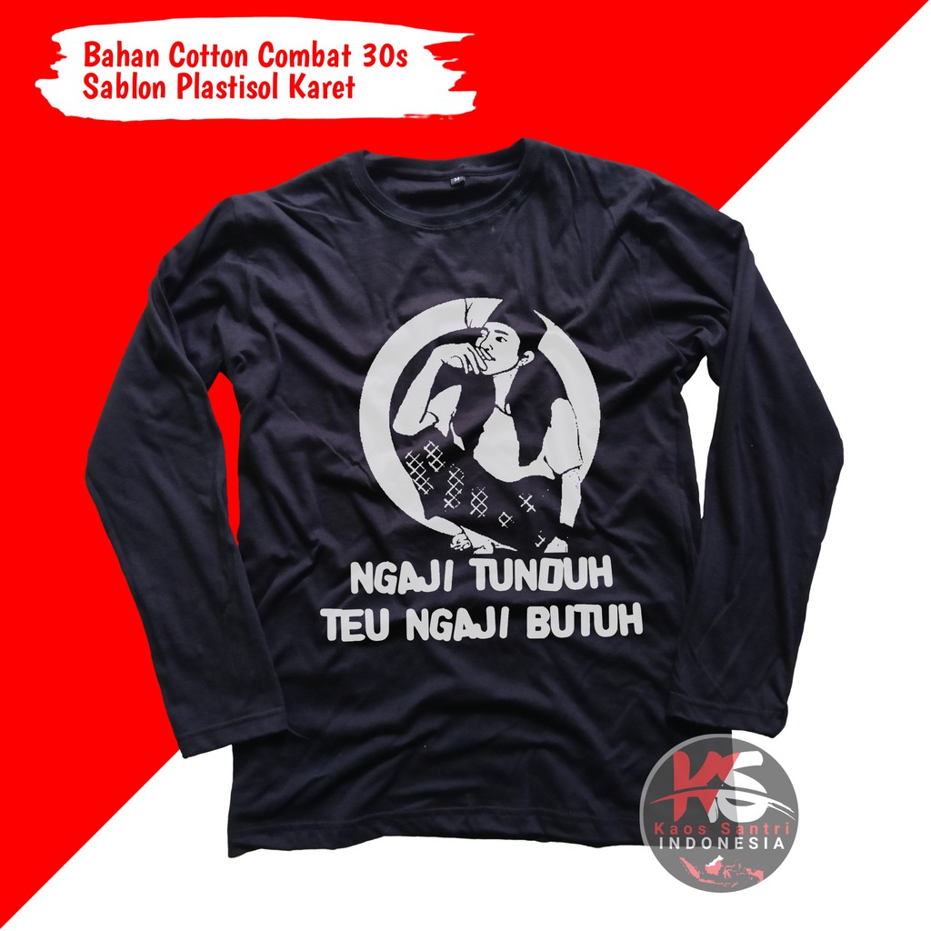 KAOS SANTRI // KAOS SANTRI SALAFI // KAOS DAKWAH // KAOS MUSLIM // KAOS DISTRO // KODE L-L1 LENGAN PANJANG