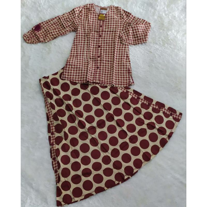 Dannis setelan anak terbaru polkadot 2021