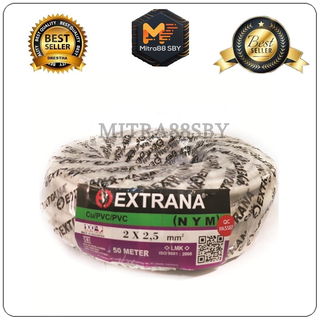 Mitra88sby kabel listrik NYM 2 x 1,5 / 2 x 2,5 / 3 x 1,5 / 3x 2,5 eterna dan extrana