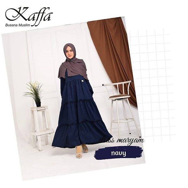 Dress maryam navy by kaffa busana
