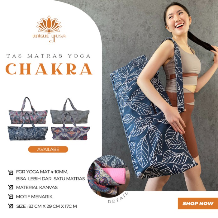 Tas Yoga / Chakra Yoga Bag / Tas Yoga Chakra Motif / Chakra Yoga Bag Motif / Tas Yoga Ukuran Besar /