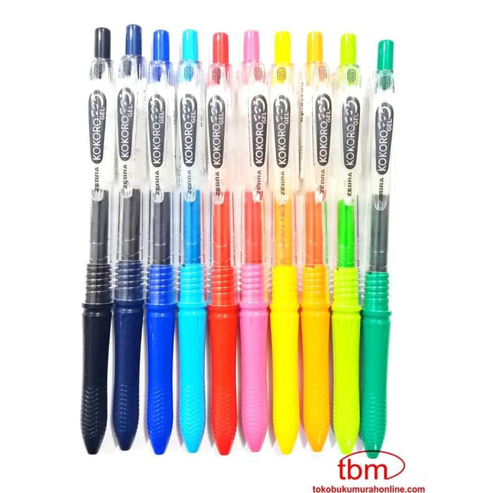 Zebra Gel Pen Pulpen Kokoro - 0.5 mm - Pcs Satuan