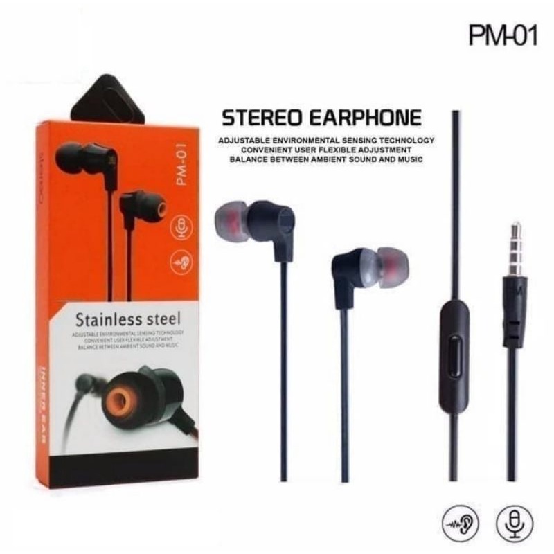 headset bass dan stereo handsfree jbl pm01 model earphones hp