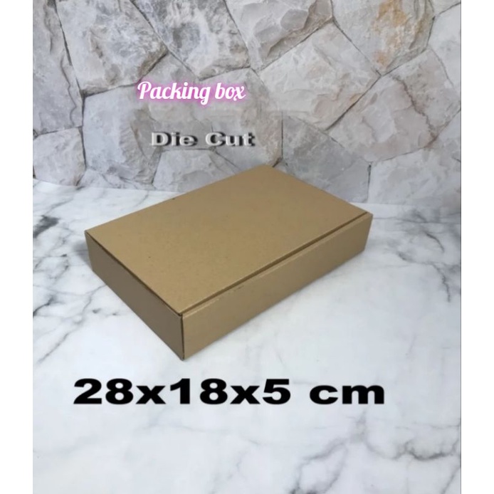 

kardus uk,28x18x5 cm box/karton die cut untuk packing dll