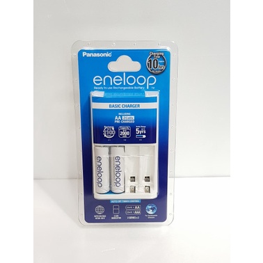 Charger Baterai Panasonic Eneloop AA + 2 Baterai Recharge