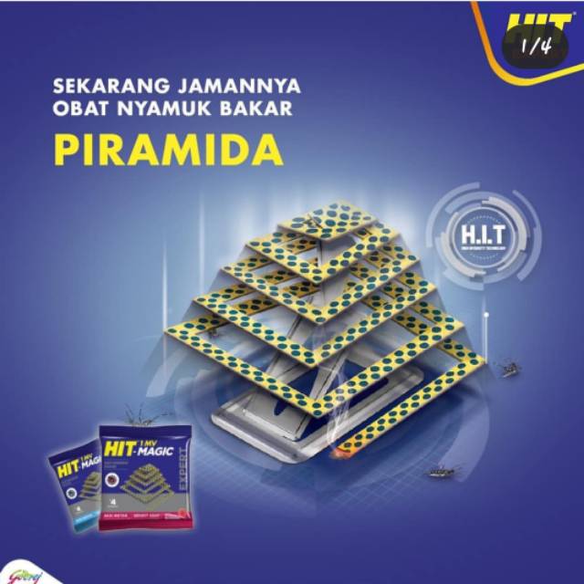 HIT MAGIC EXPERT PIRAMIDA 10S OBAT NYAMUK BAKAR MODERN