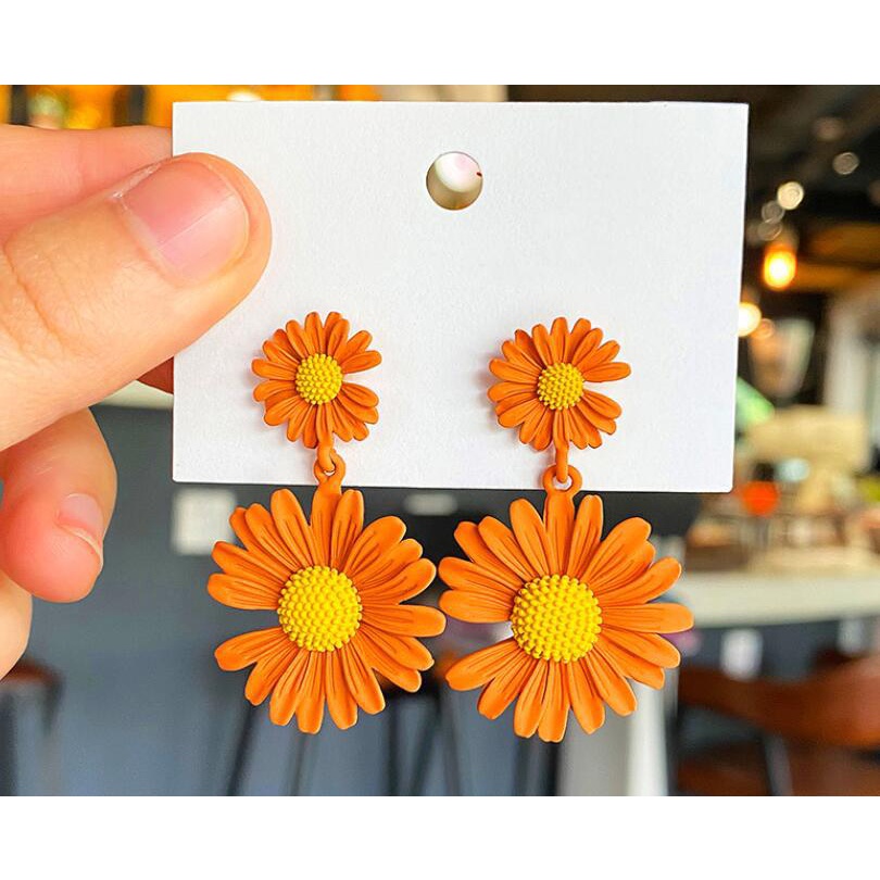 925 jarum perak little Daisy stud anting-anting bunga anting-anting perempuan Korea anggun online in