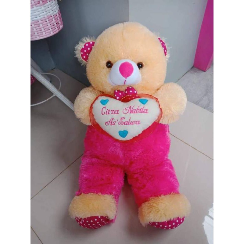 boneka teddy bear jojon XL ukir nama