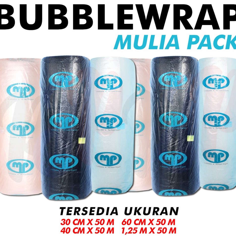 

BUBBLE WRAP 1 ROLL HITAM DAN PUTIH (50 X 1,25 METER) MULIA PACK