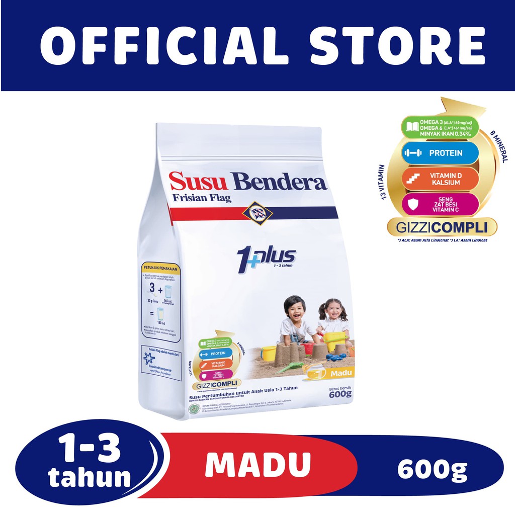  Susu Bendera  1 1 3 Tahun Rasa Madu 600 g 1 Pcs 