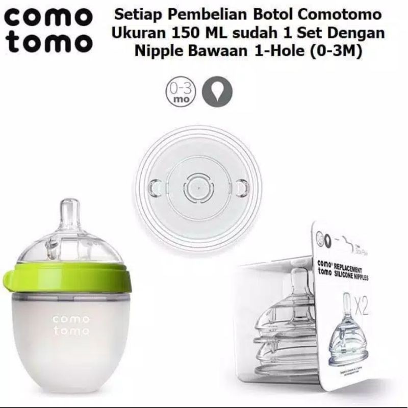 Comotomo Botol Bayi Brand USA, Botol susu bayi Como tomo 150 ml 250ml single, Twin pack Green Pink