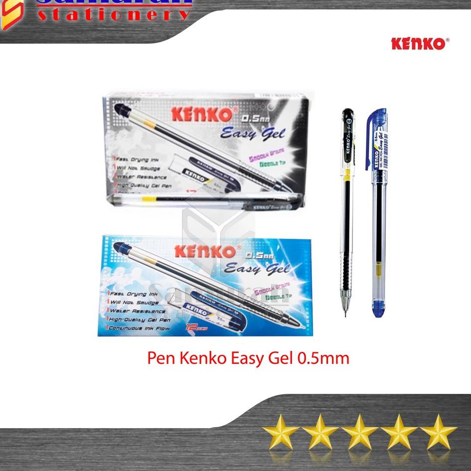 

드 Pen Gel Kenko Easy Gel 0.5 mm / Pen Gel Cair 0.5mm / Pulpen Cair Kenko .05 mm / Pena Lancip Cair Gel Kekinian