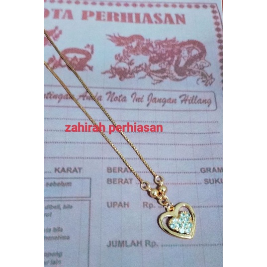 kalung emas liontin love pertama full dewasa