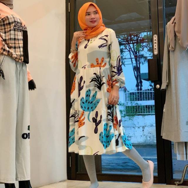 PAKAIAN WANITA TUNIK STYLE KEKINIAN BARU / Tunik Summer Mylady Kaktus Original