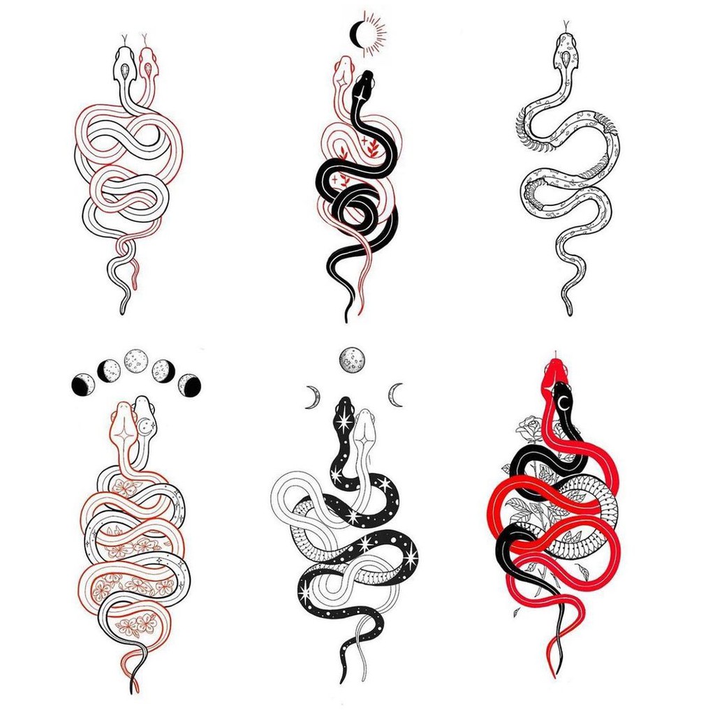 [SNAKE 1]ular tato Temporer/Tattoo Temporary/Temporary Tattoo ANTI AIR