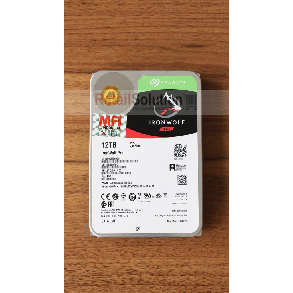 HDD NAS 3.5&quot; - Seagate Ironwolf Pro 12TB 7200RPM SATA MFI Resmi