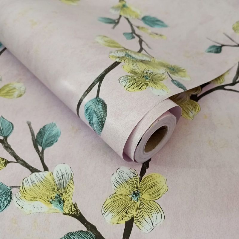 Wallpaper Dinding Motif Bunga Mawar 3d