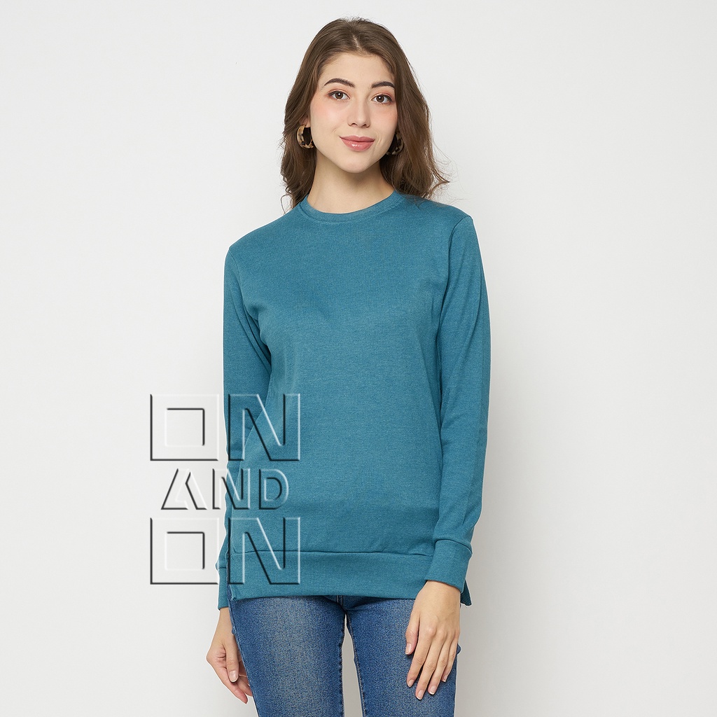 Sweater polos rib premium| Crewneck  sweater Polos